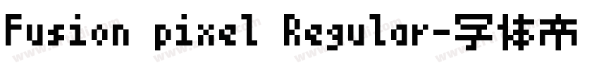 Fusion pixel Regular字体转换